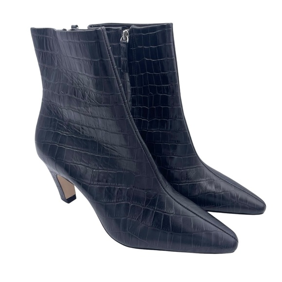 NEW Everlane Black Crocodile Leather Short Banana Boot in Size 9.5 - Picture 6 of 15